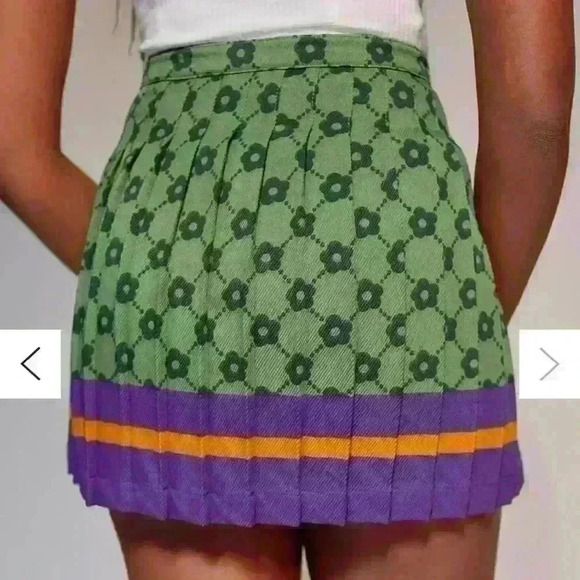 Urban Outfitters Pleated Dark Academia Novelty Scarf Print Funky Y2K Skirt Med - Picture 2 of 11